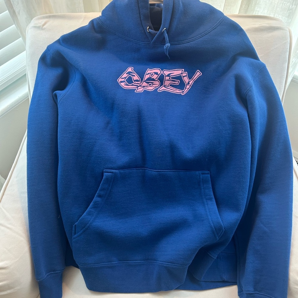 Obey Blue Hoodie for Men